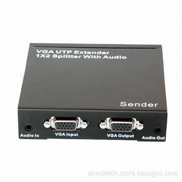 VGA UTP Extender 1 x 2 Splitter with Audio